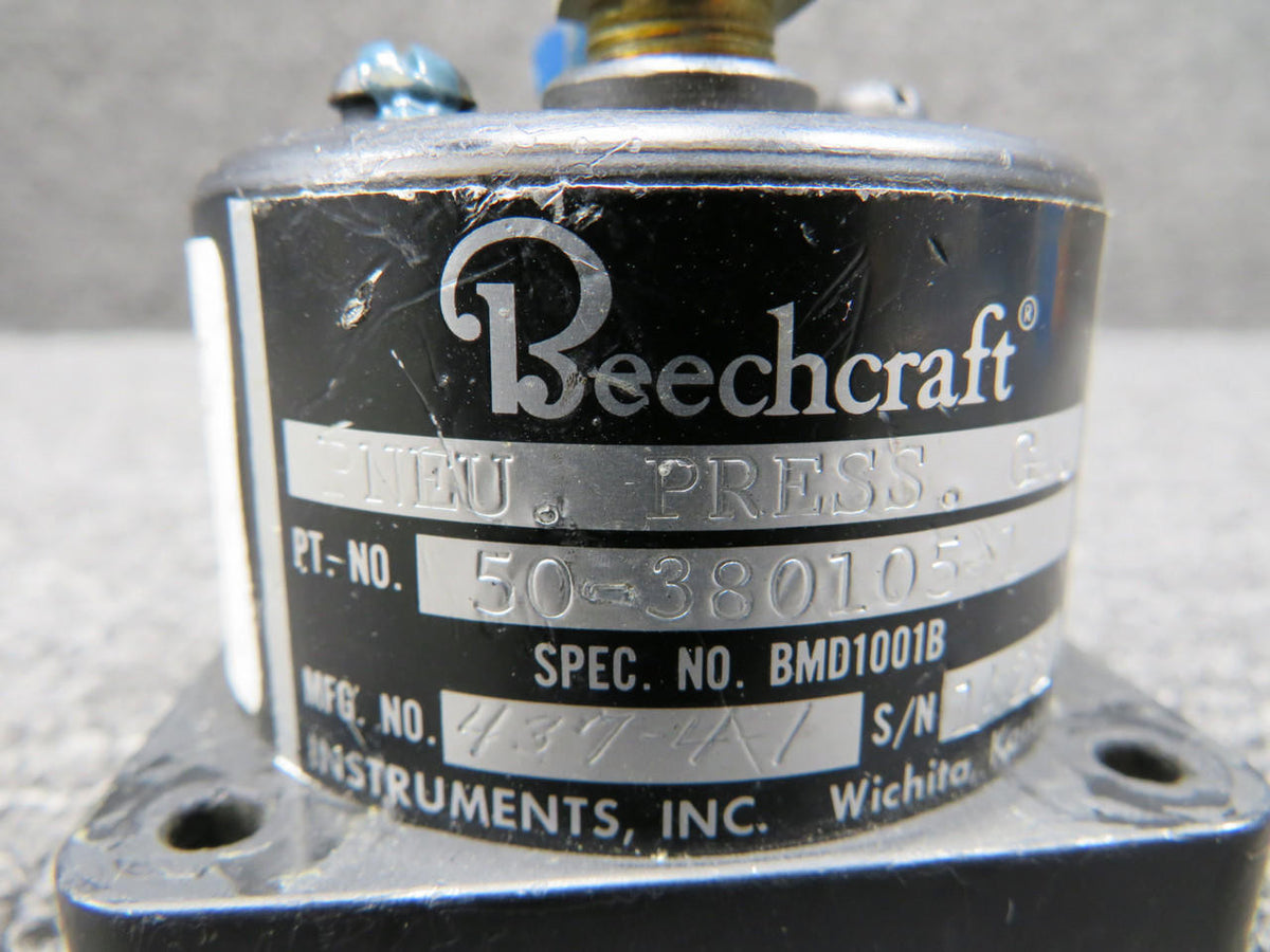 Instruments Inc 437-4-1 Instruments Pneumatic Pressure Indicator (Worn Mount)