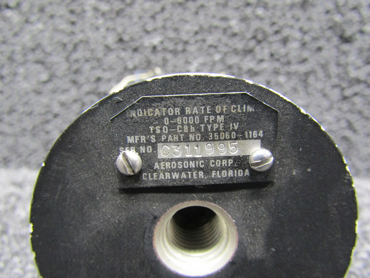 Aerosonic 35060-1164 Aerosonic Cabin Rate of Climb Indicator, Lighted
