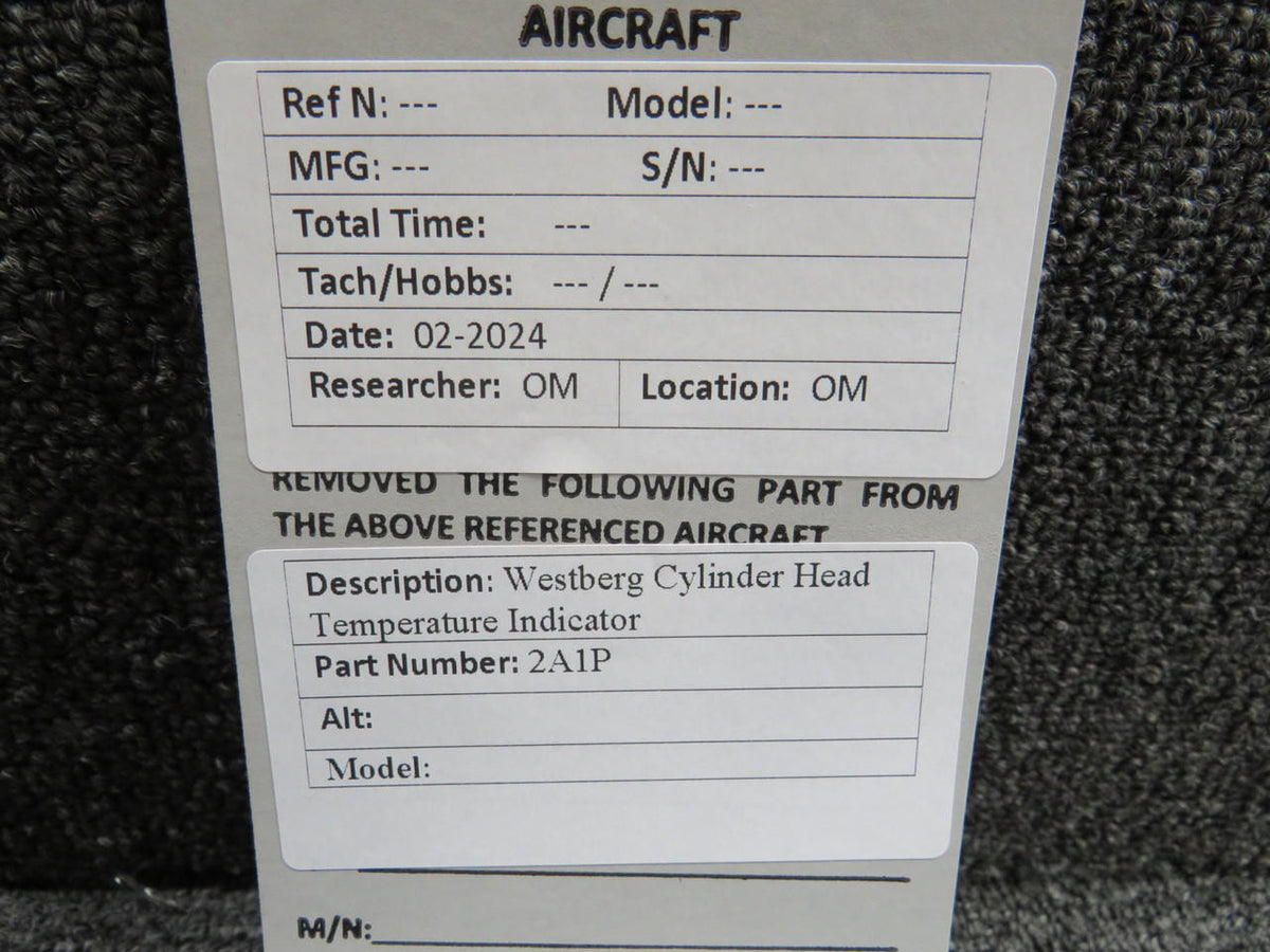 Westberg 2A1P Westberg Cylinder Head Temperature Indicator