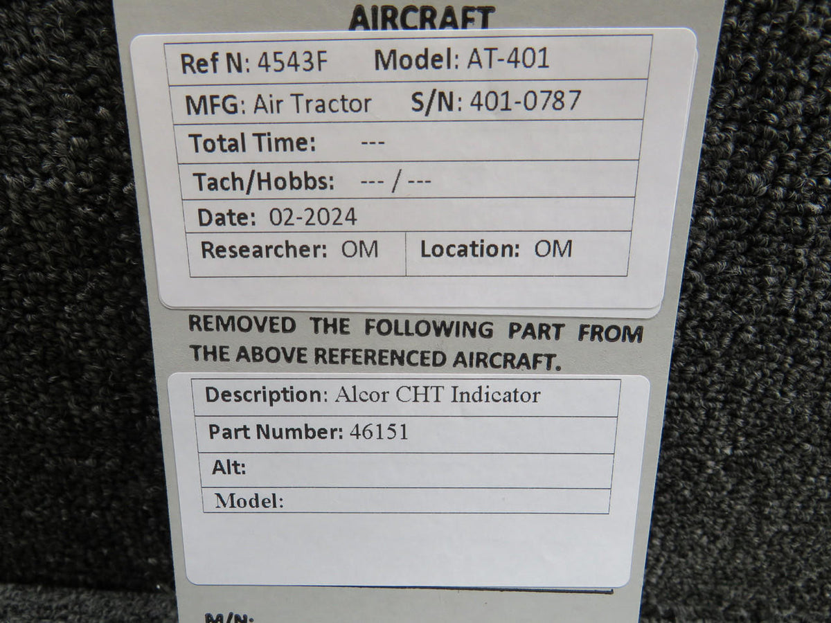 Alcor 46151  Alcor Cylinder Head Temperature Indicator