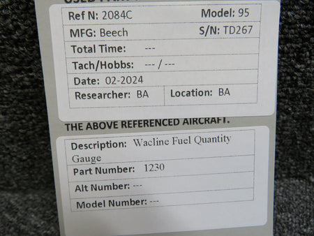 Wacline 1230 Wacline Fuel Quantity Indicator