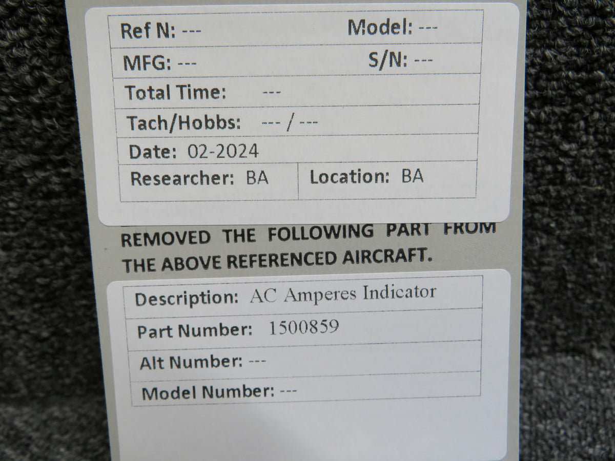 Does Not Apply 1500859 AC Ammeter Indicator