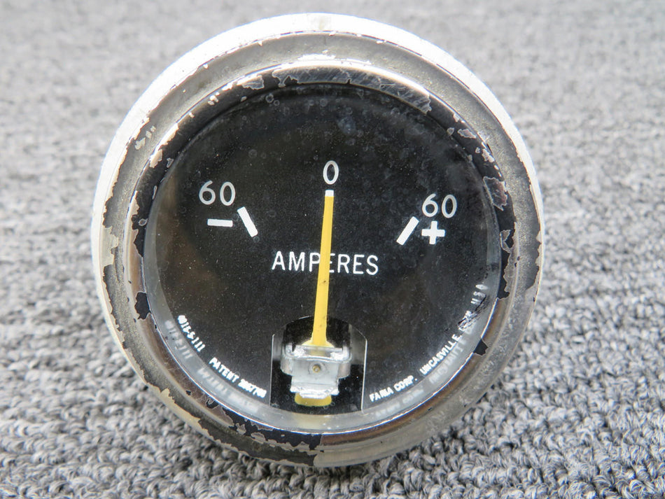 Faria  4015-5-111 Faria Ammeter Indicator (Range: -60 to 60 Amps) (Worn Face)
