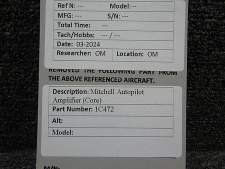 Mitchell 1C472 Mitchell Autopilot Amplifier (Core)