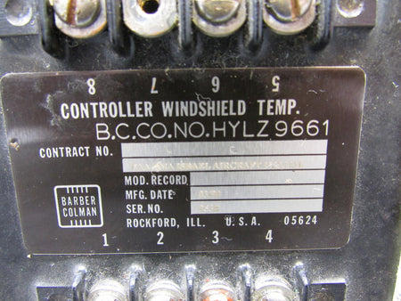 Barber Colman HYLZ9661 Barber Colman Windshield Temperature Controller