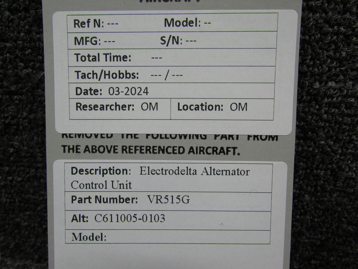 Electrodelta VR515G (Alt: C611005-0103) Electrodelta Alternator Control Unit