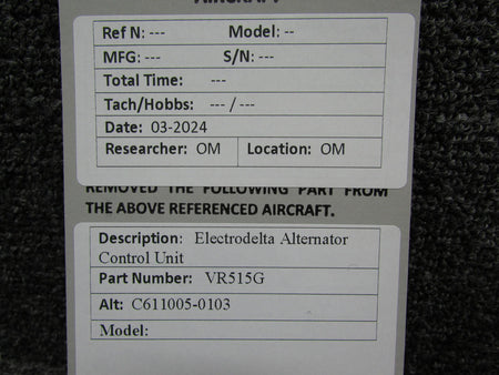 Electrodelta VR515G (Alt: C611005-0103) Electrodelta Alternator Control Unit