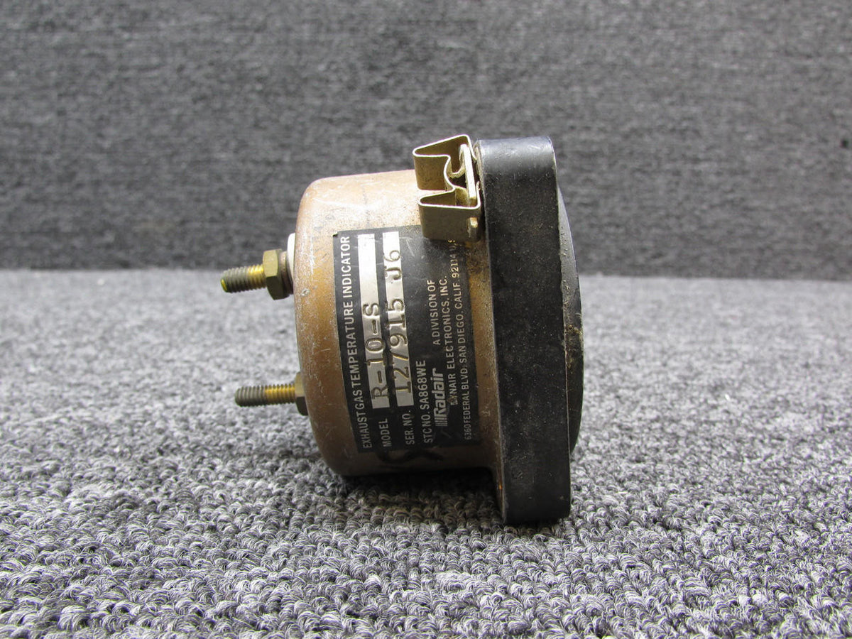 Radair R-10-S Radair Exhaust Gas Temperature Indicator with Colored Markings