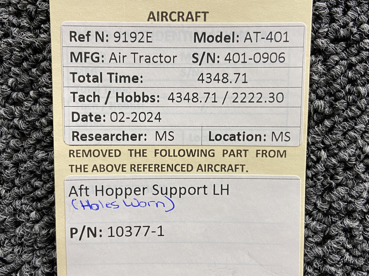 Air Tractor 10377-1 Air Tractor AT-401 Aft Hopper Support LH