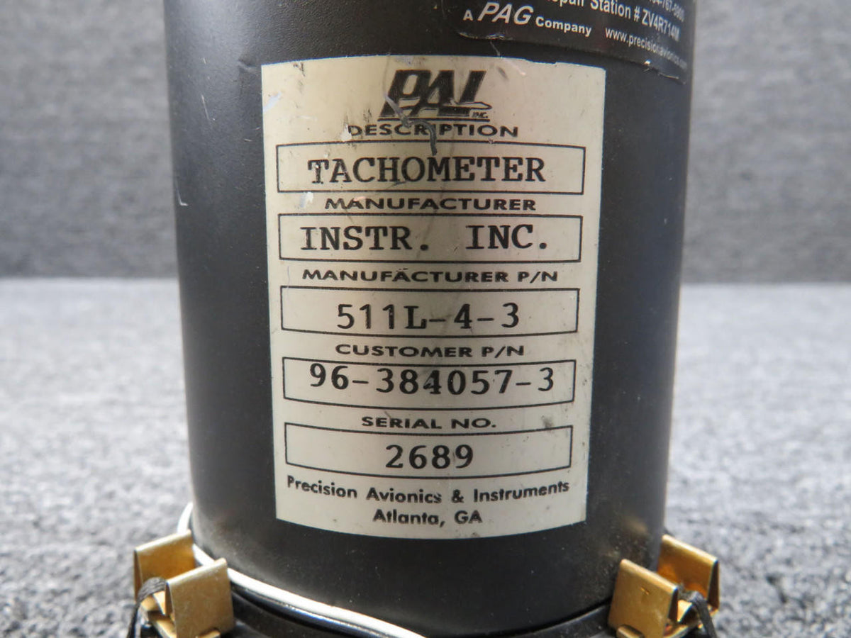 Precision Avionics 511L-4-3 Precision Avionics Tachometer Indicator Lighted