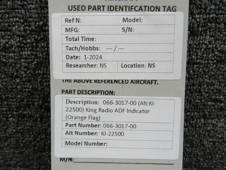 King Radio 066-3017-00 King Radio KI-22500 ADF Indicator (Orange Flag)