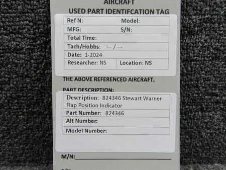 Stewart-Warner 824346 Stewart Warner Flap Position Indicator
