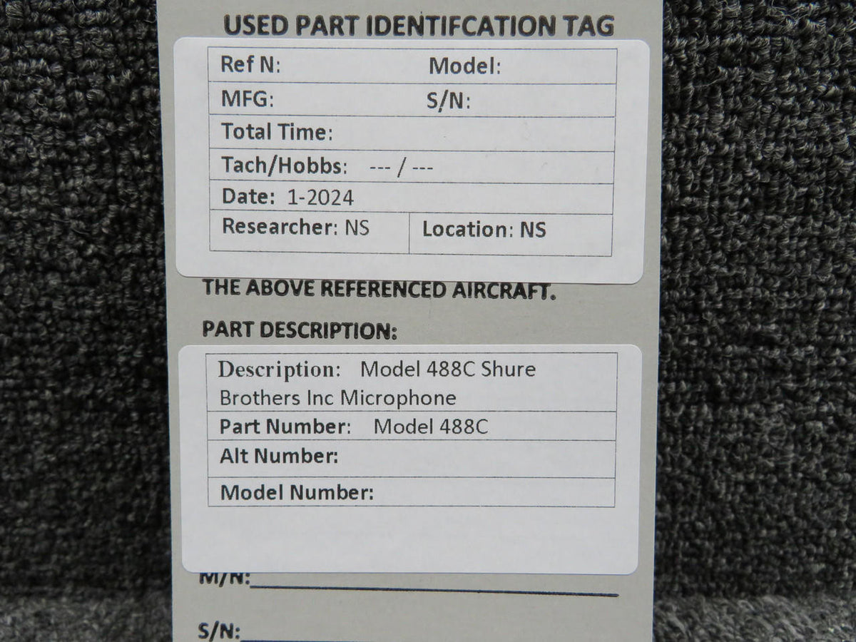shure brothers inc Model 488C Shure Brothers Inc Microphone