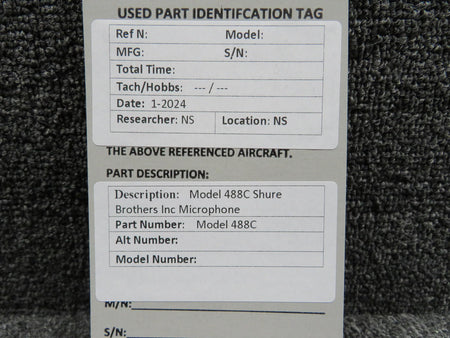 shure brothers inc Model 488C Shure Brothers Inc Microphone