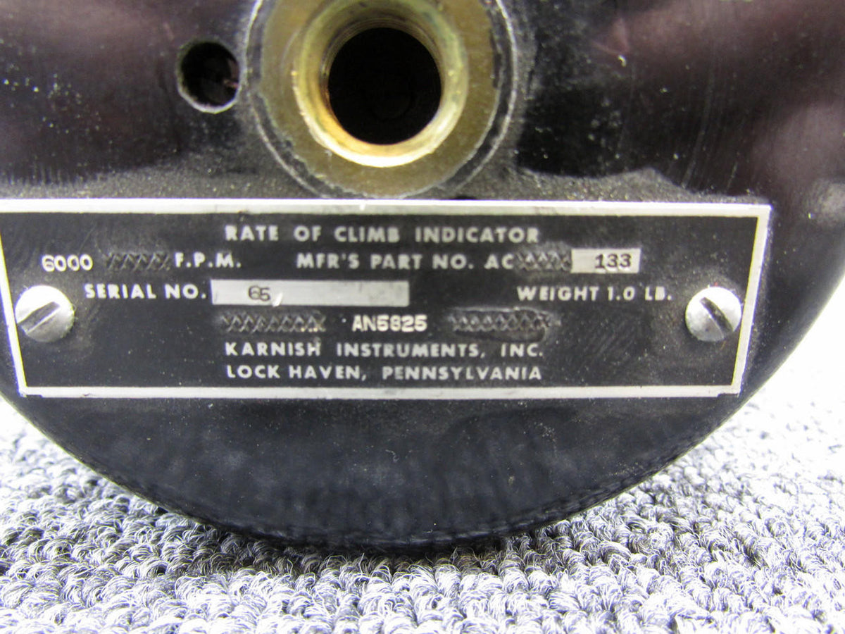 Karnish AC133 Karnish AN5825 Rate of Climb Indicator