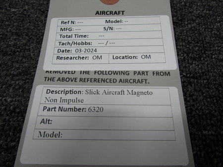 Slick Aircraft 6320 Slick Aircraft Magneto (Non-Impulse)