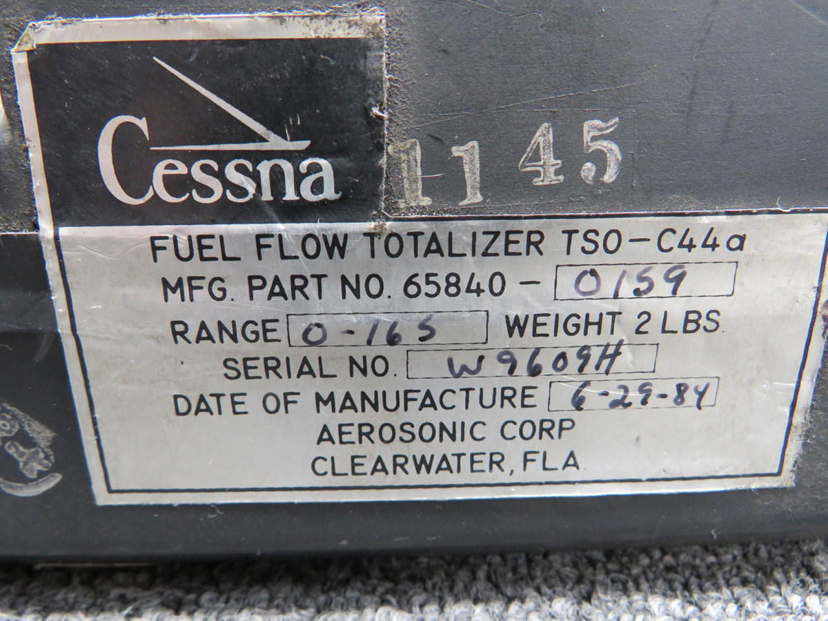 Aerosonic 65840-0159 Aerosonic Fuel Flow Totalizer (Missing Knob Covers)