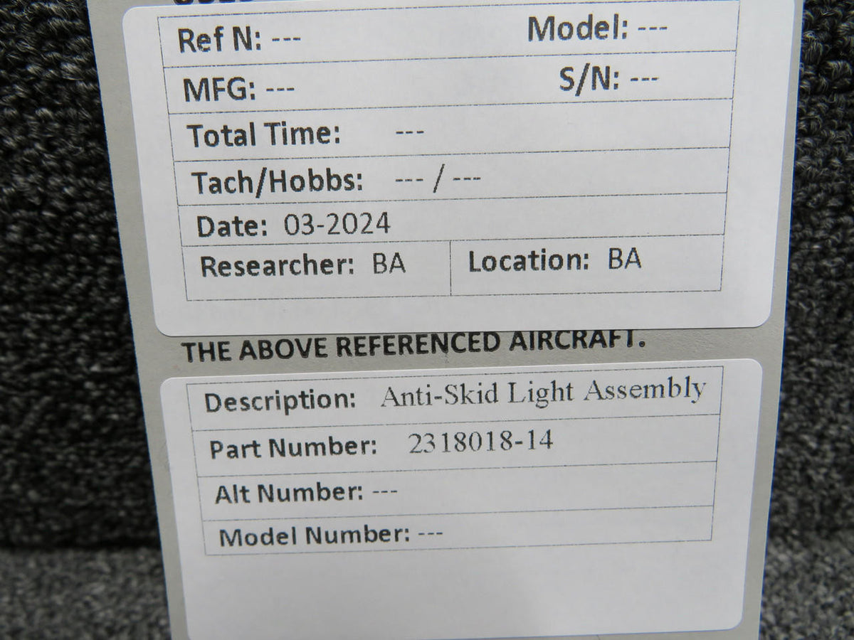 Does Not Apply 2318018-14 Anti-Skid Light Assembly