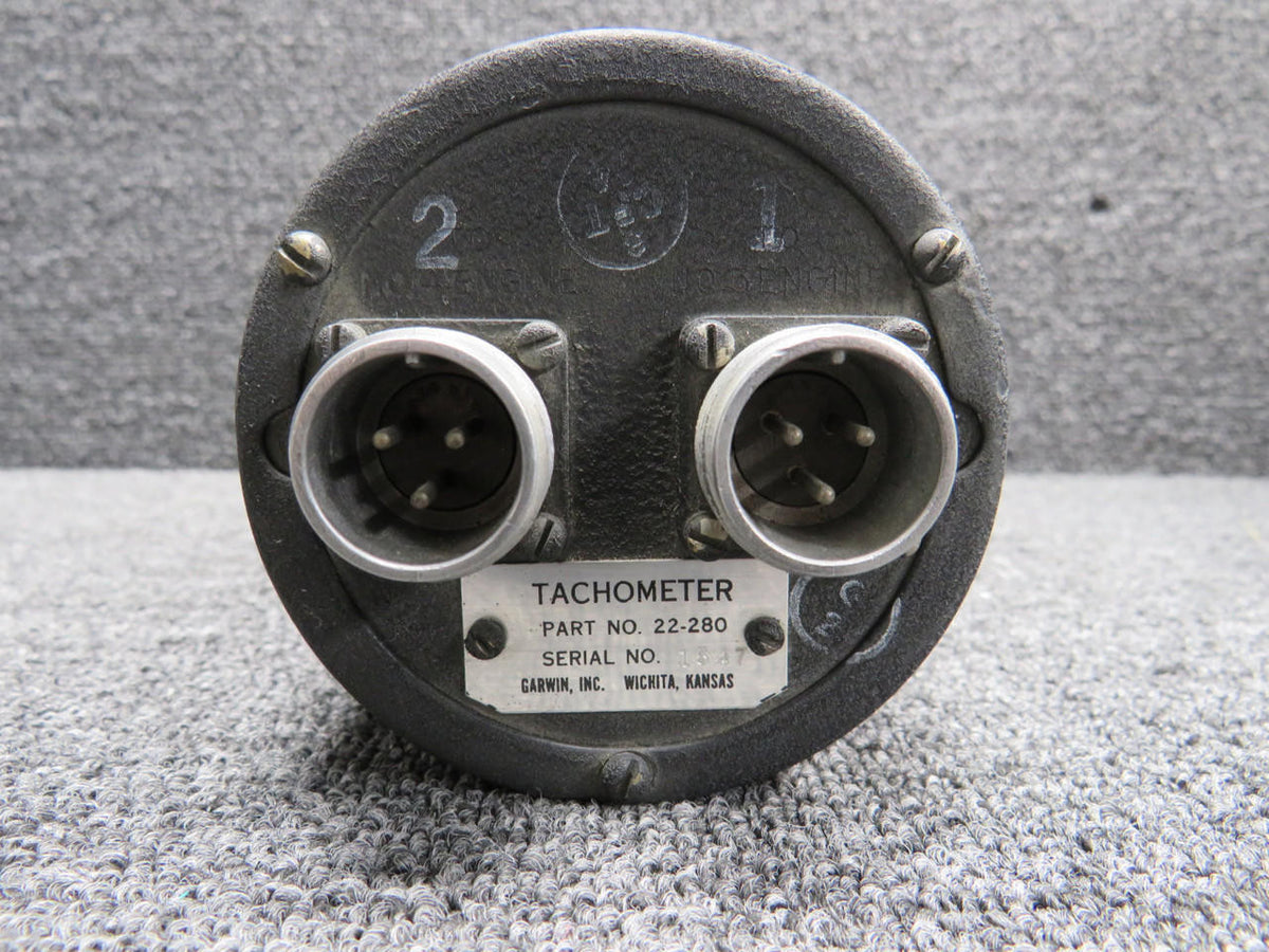Garwin 22-280 Garwin Dual Tachometer Indicator (Worn Face) (Cloudy Screen)