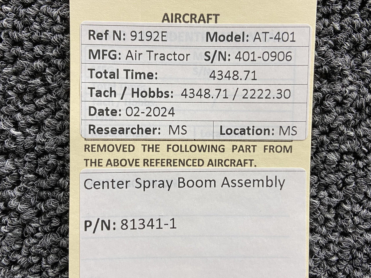 Air Tractor 81341-1 Air Tractor AT-401 Center Spray Boom Assembly