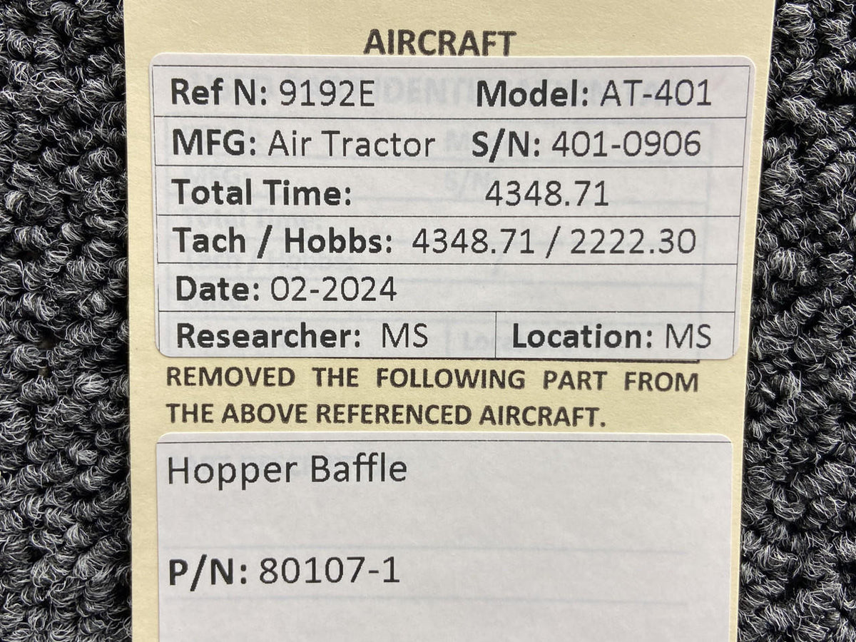 Air Tractor 80107-1 Air Tractor AT-401 Hopper Baffle