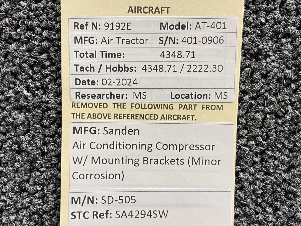 Sanden SD-505 Sanden Air Conditioning Compressor with Mounting Brackets