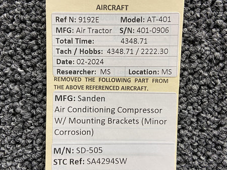 Sanden SD-505 Sanden Air Conditioning Compressor with Mounting Brackets