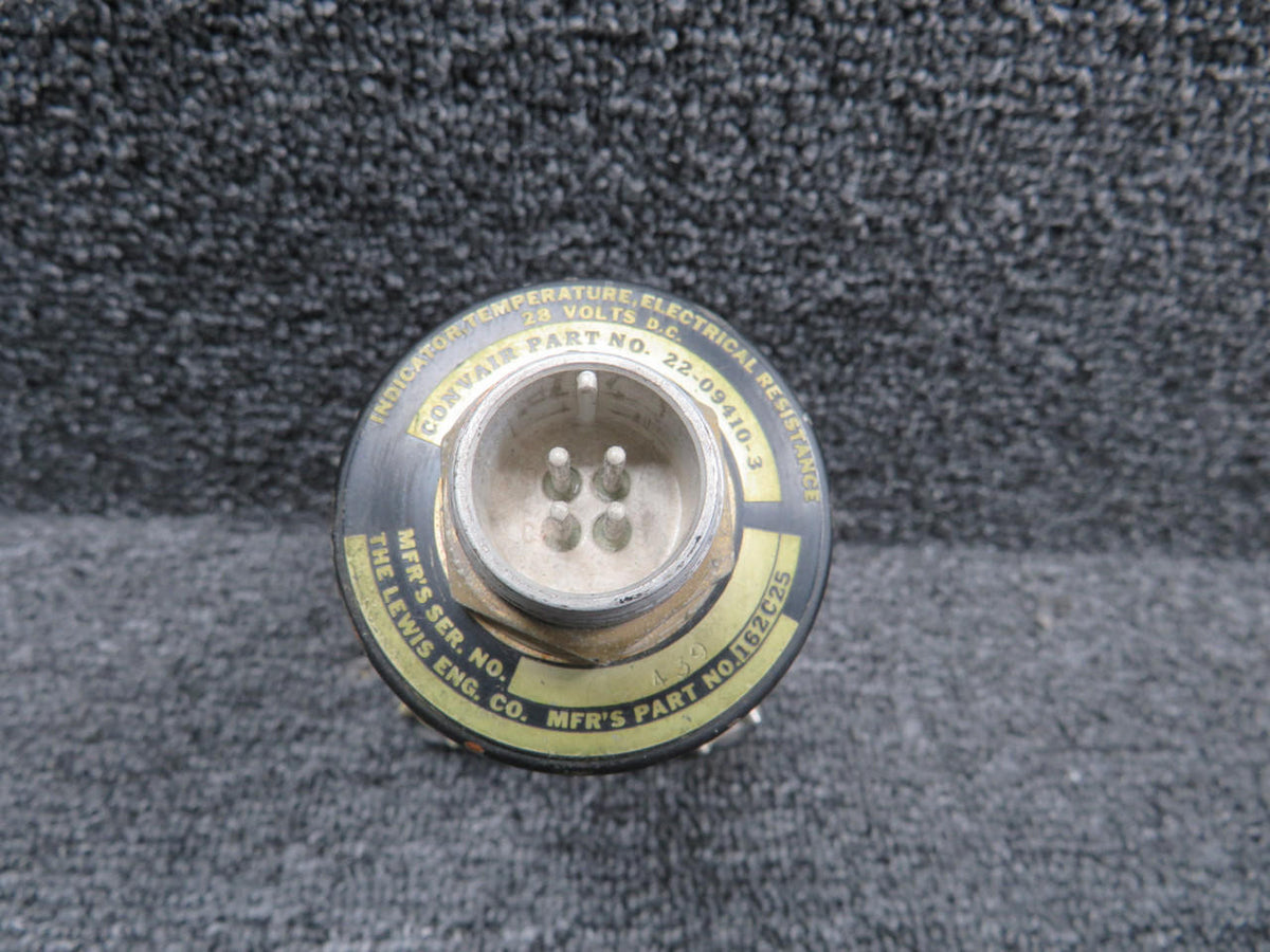 Lewis 162C25 (Alt:22-09410-3) Lewis Temperature Indicator (28V) (Painted Face)