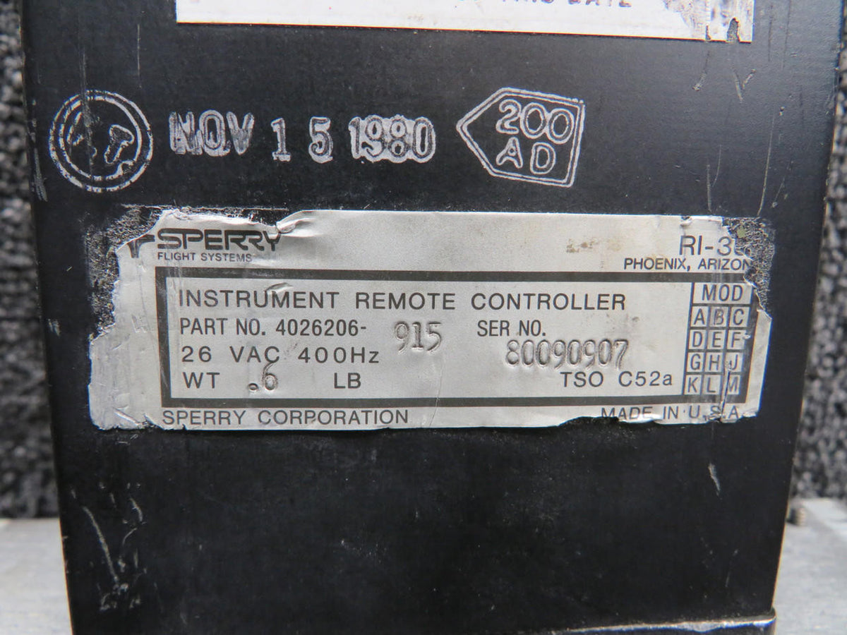 Sperry 4026206-915 Sperry Instrument Remote Controller