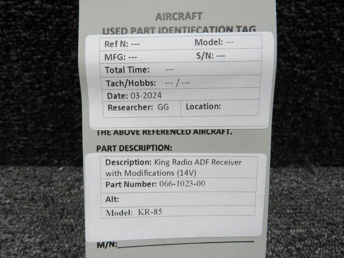 King Radio 066-1023-00 King Radio KR-85 ADF Receiver with Modifications (14V)