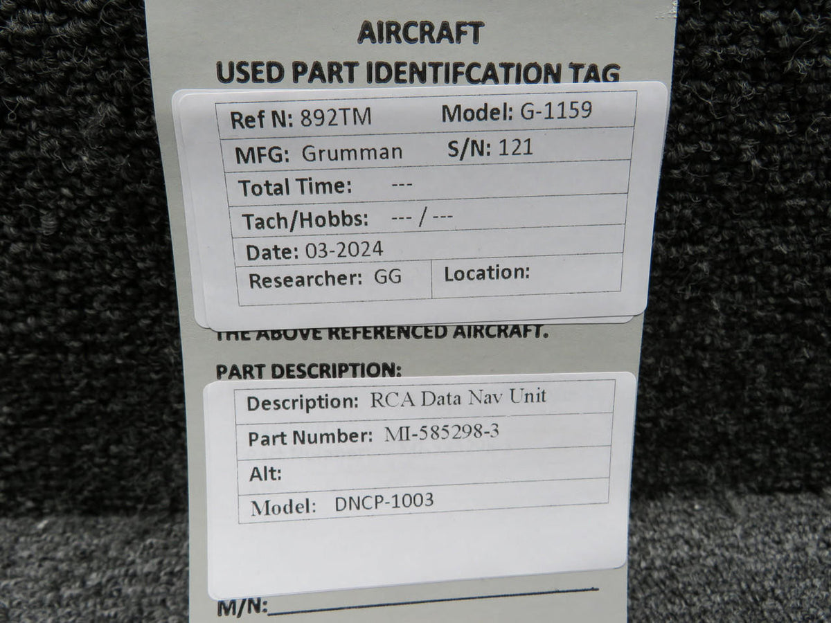 RCA MI-585298-3 RCA DNCP-1003 Data Nav Unit