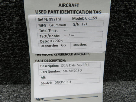 RCA MI-585298-3 RCA DNCP-1003 Data Nav Unit