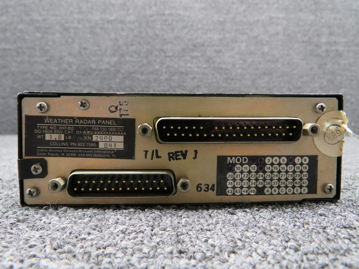 Collins 622-7580-041 Collins WXP-85D Weather Radar Panel with Modifications