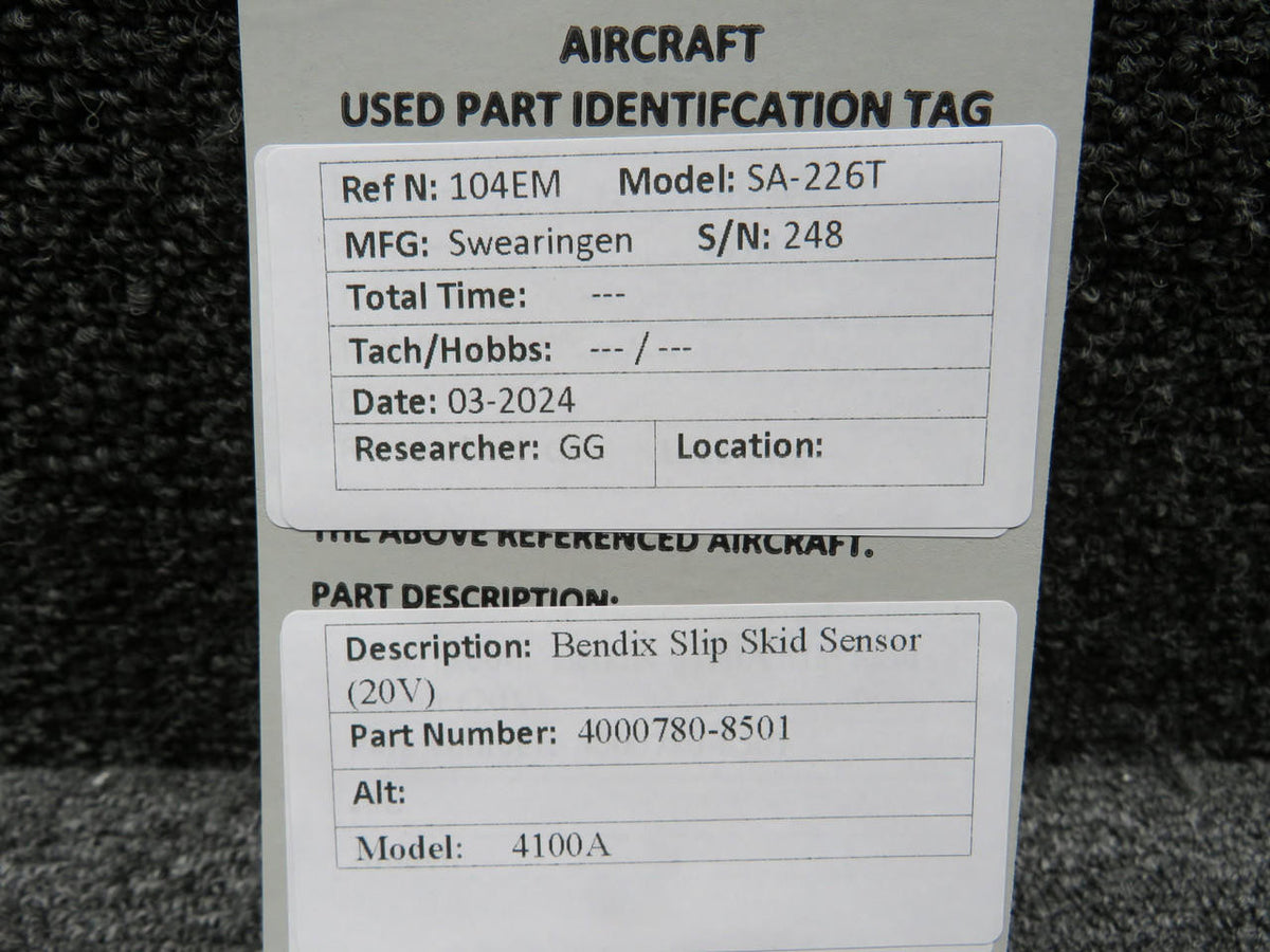 Bendix 4000780-8501 Bendix 4100A Slip Skid Sensor (20V)