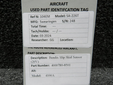 Bendix 4000780-8501 Bendix 4100A Slip Skid Sensor (20V)
