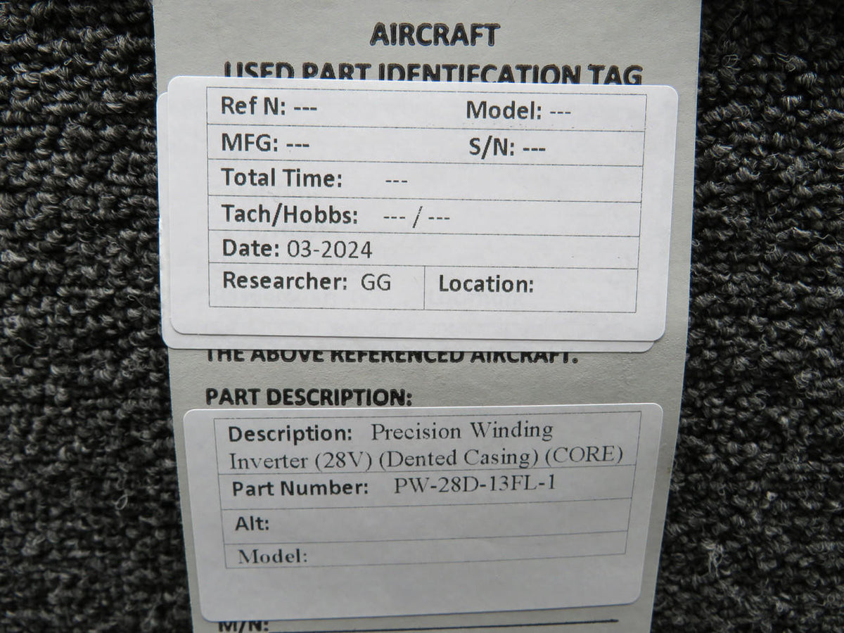 Precision Winding Inc PW-28D-13FL-1 Precision Winding Inverter (28V) (Dented Casing) (Core)