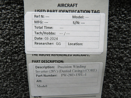 Precision Winding Inc PW-28D-13FL-1 Precision Winding Inverter (28V) (Dented Casing) (Core)