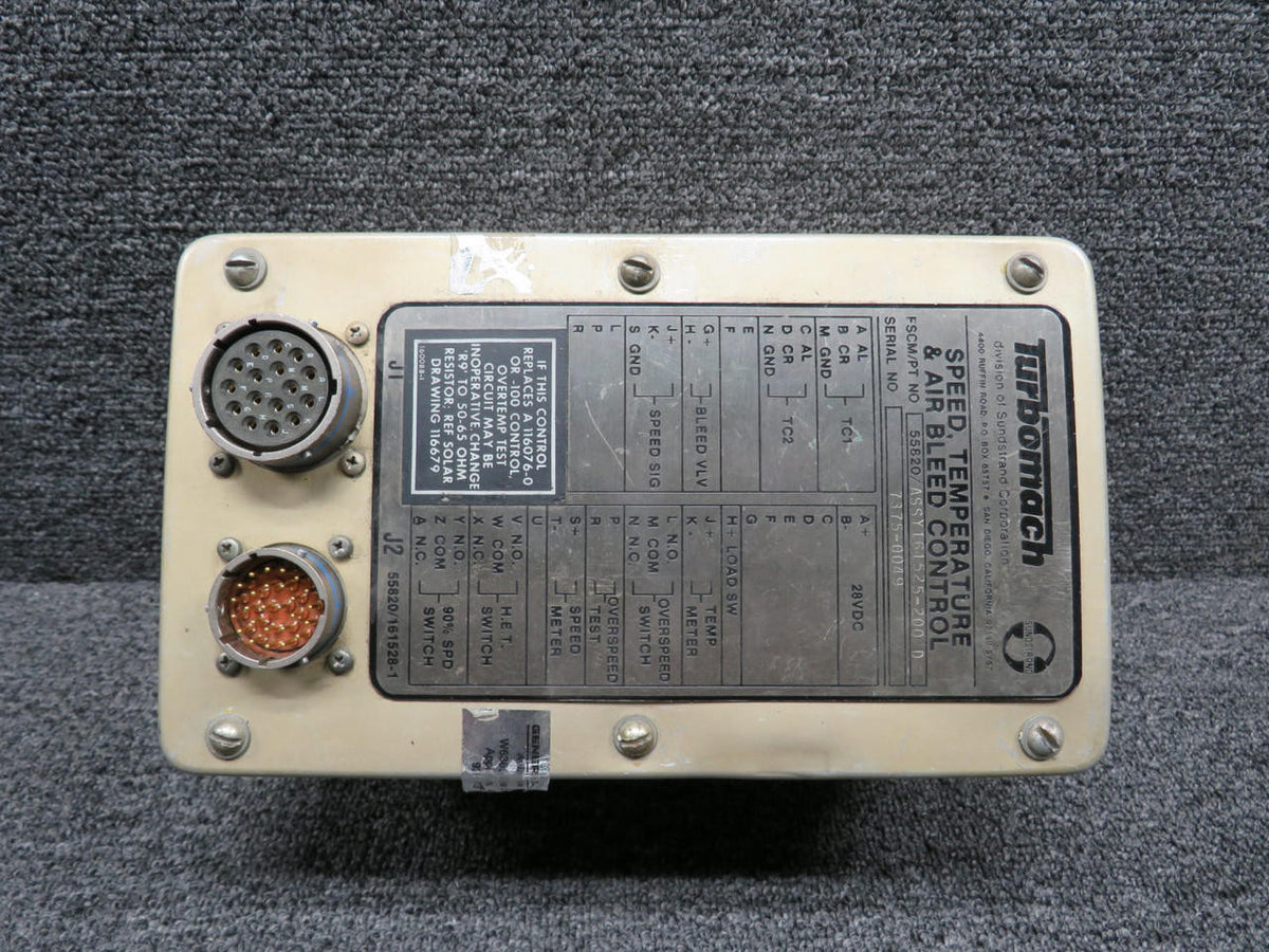 Turbomach 55820 (Alt: 161525-200-D) Turbomach Speed, Temperature, and Air Bleed Control