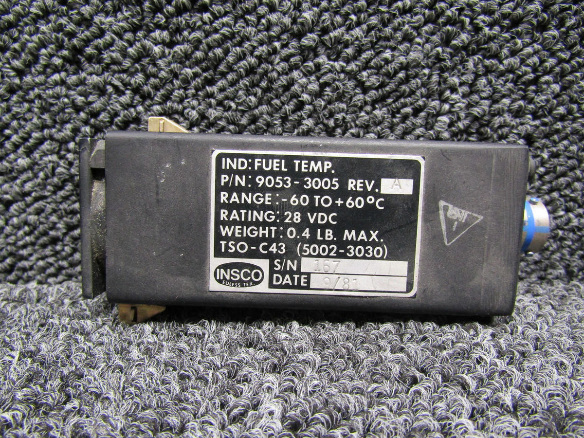 Insco 9053-3005-A Insco Fuel Temperature Indicator (-60-60+C) (28V)