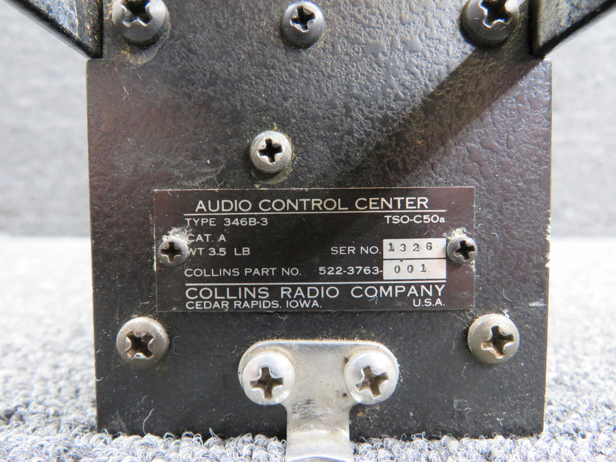 Collins 522-3763-001 Collins 346B-3 Audio Control Center