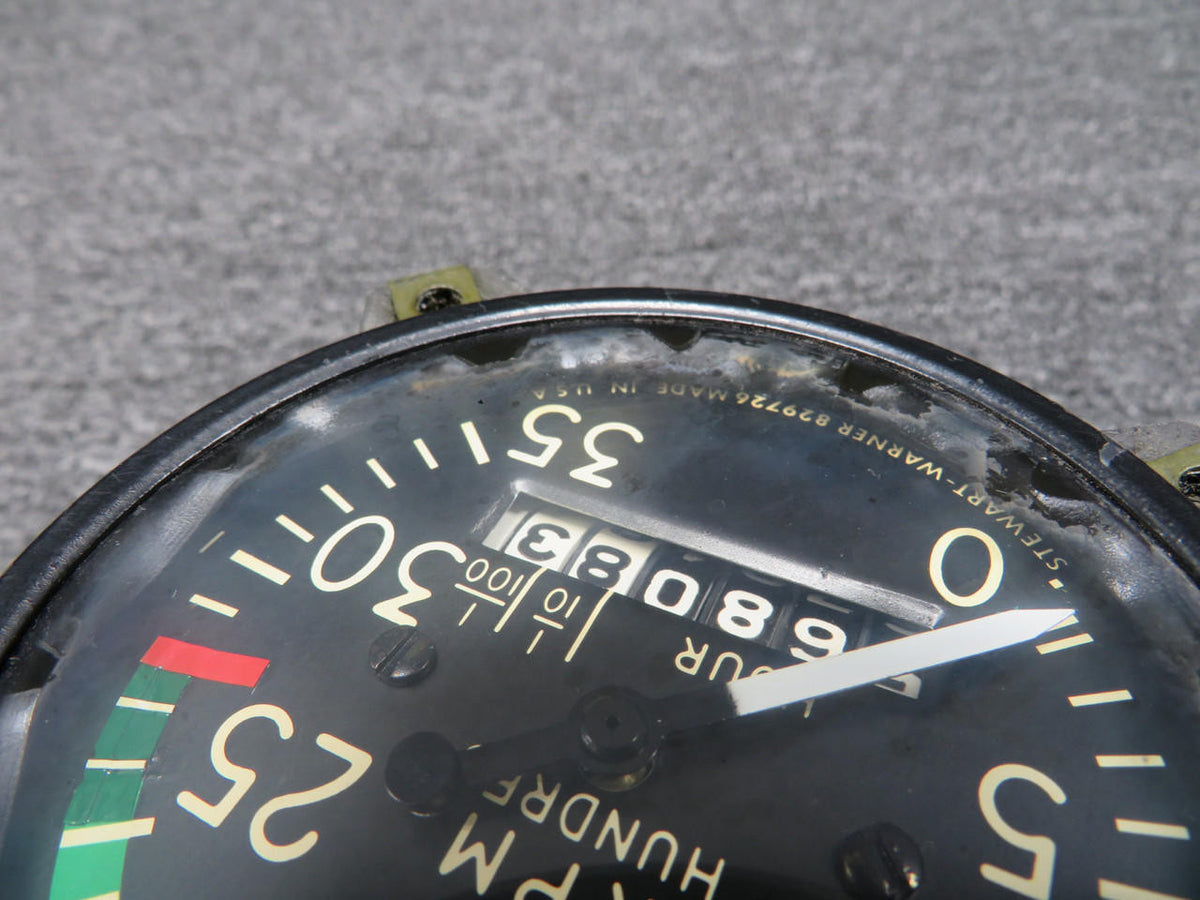 Stewart-Warner 829726 Stewart-Warner Recording Tachometer (Hours: 5680.83) (Worn Inner Face)