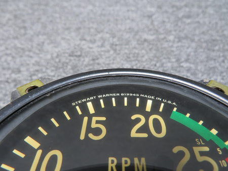 Stewart-Warner 819945 Stewart-Warner Recording Tachometer (Hours: 1882.48) (Faded Numbers)
