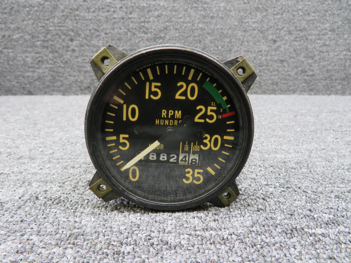 Stewart-Warner 819945 Stewart-Warner Recording Tachometer (Hours: 1882.48) (Faded Numbers)