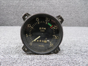 828640 Stewart-Warner Recording Tachometer Indicator (Hours: 2486.70)