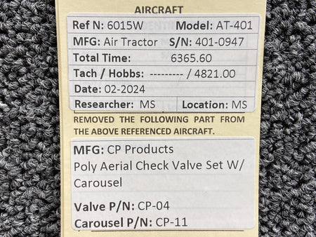 CP Products CP-04, CP-11 CP Products Poly Aerial Check Valve Set with Carousels