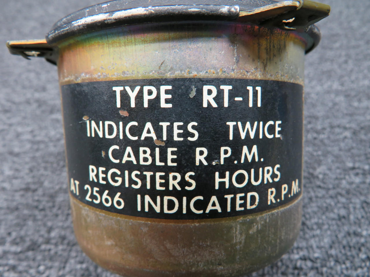 AC RT-11 AC Recording Tachometer Indicator (Hours: 2942.39) (Worn Face)