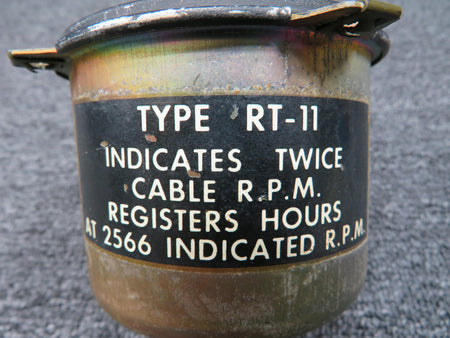 AC RT-11 AC Recording Tachometer Indicator (Hours: 2942.39) (Worn Face)
