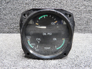 C662019-0101 Aircraft Instruments Tri-Engine Indicator (Worn Face)