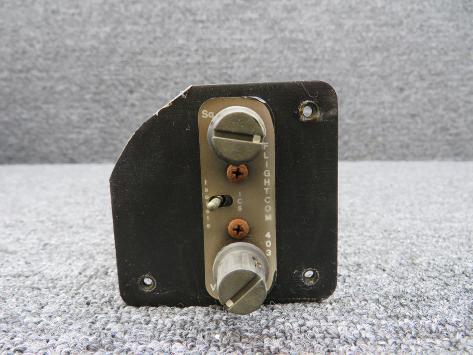 403 Flightcom Intercom Panel (Cut Square Mount) (Rusted Face)