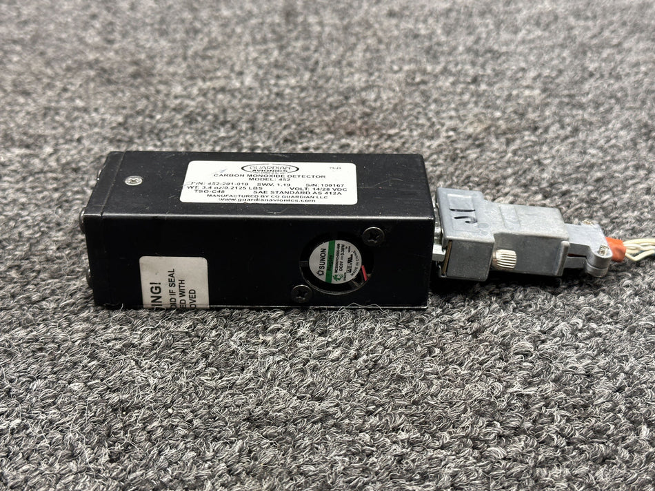 452-201-010 Guardian Avionics 452 Carbon Monoxide Detector Assembly (14 or 28V)
